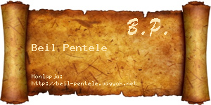 Beil Pentele névjegykártya